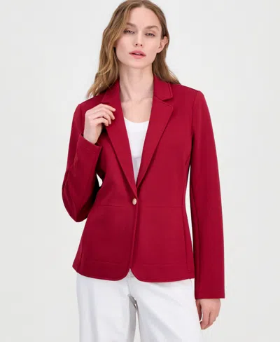 Nautica Women's Single-button Blazer In Red