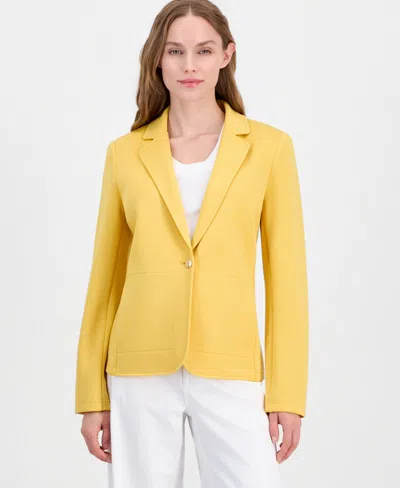 Nautica Women's Single-button Blazer In Yellow