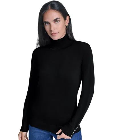 Nautica Women's Solid Long-sleeve Turtleneck Sweater In Blue