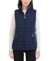 Nautica Women's Stand-collar Zip-front Puffer Vest In Navy Seas