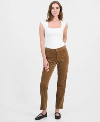 Nautica Women's Straight-leg Corduroy Pants In Brown