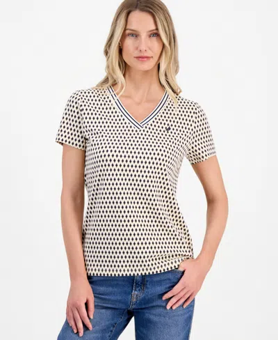 Nautica Women's V-neck T-shirt In Multi