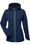 Nautica Women's Wavestorm Hooded Soft Shell Jacket In Blue