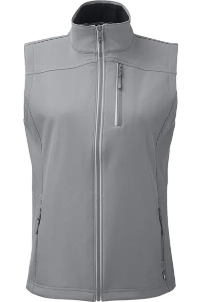 Nautica Women's Wavestorm Soft Shell Vest In Gray