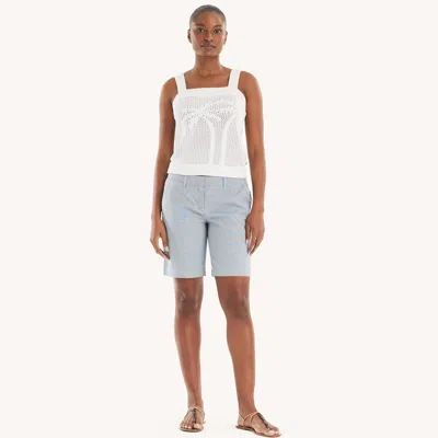 Nautica Womens 9" Striped Chino Short