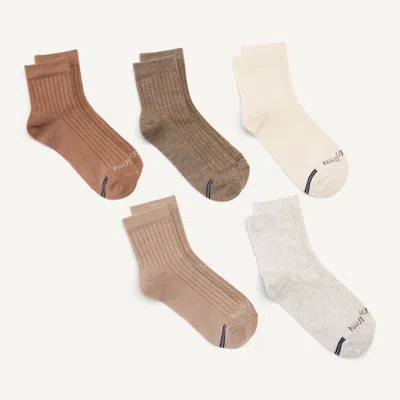 Nautica Womens Ankle Socks, 5-pack In Multi