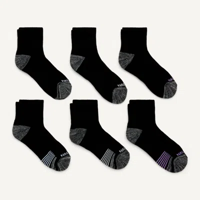 Nautica Womens Athletic High Quarter Socks, 6-pack In Pink