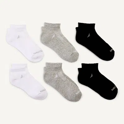 Nautica Womens Athletic Quarter Socks, 6-pack In Multi