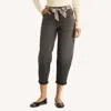 Nautica Womens Belted Barrel-leg Denim In Multi