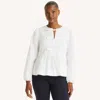 Nautica Womens Bow Tie Top In White