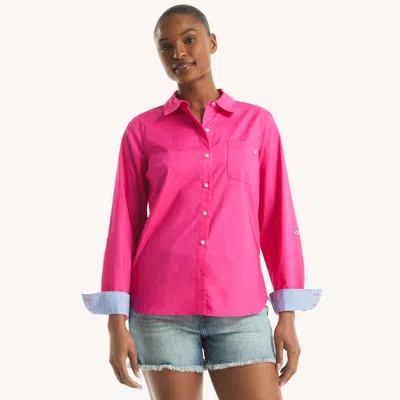 Nautica Womens Button-up Shirt In Multi