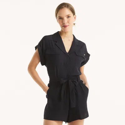 Nautica Womens Camp Pullover Top In Black