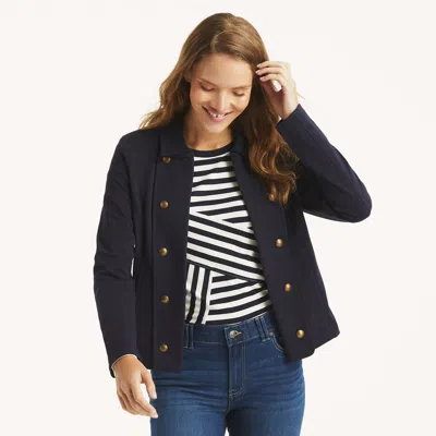 Nautica Womens Captain's Jacket In Blue