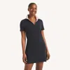 Nautica Womens Collared Short-sleeve Dress In Black