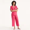 Nautica Womens Cropped Pajama Pant Set
