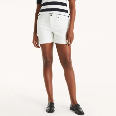 Nautica Womens Denim Short In White