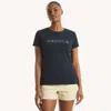 Nautica Womens Disco Logo Foil Graphic T-shirt