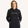 Nautica Womens Fleece Logo Hoodie In Multi
