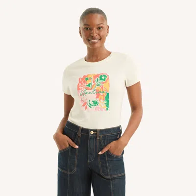 Nautica Womens Floral Graphic T-shirt In Multi