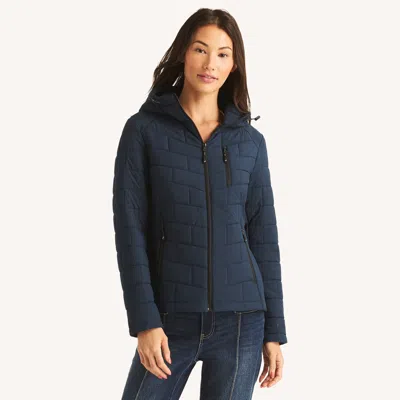 Nautica Womens Full-zip Jacket In Blue