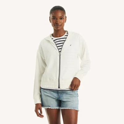 Nautica Womens Full-zip Hoodie In Animal Print