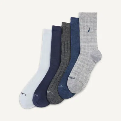 Nautica Womens Heather Dress Socks, 5-pack In Multi