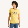 Nautica Womens Heritage Flag Foil Graphic T-shirt In Multi