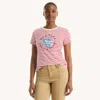 Nautica Womens Heritage Stripes Graphic T-shirt
