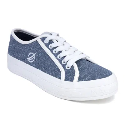 Nautica Womens Lace-up Sneaker In Blue