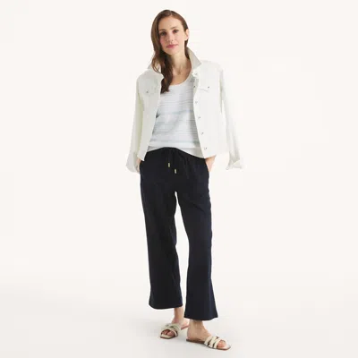 Nautica Womens Linen Pant In Multi