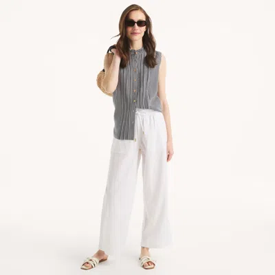 Nautica Womens Linen Pant In White
