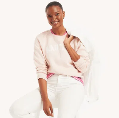 Nautica Womens Logo Crewneck Sweatshirt In Multi