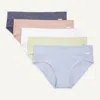 Nautica Womens Logo Hipster Brief, 5-pack In Multi