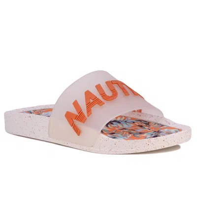 Nautica Womens Logo Slide Sandal In Multi