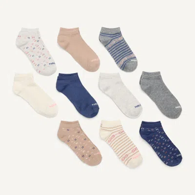 Nautica Womens Low Cut Knit Socks, 10-pack In Multi