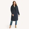 Nautica Womens Maxi Puffer Jacket In Multi