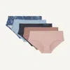 Nautica Womens Micro-brushed Hipster Brief, 5-pack In Multi