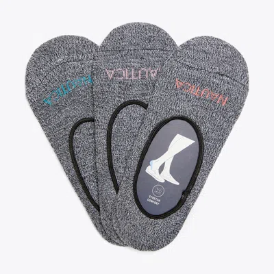 Nautica Womens Microfiber Liner Socks, 3-pack In Grey