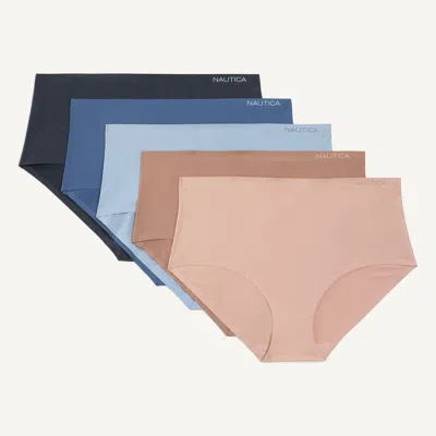 Nautica Womens Mid-rise Brief, 5-pack In Multi