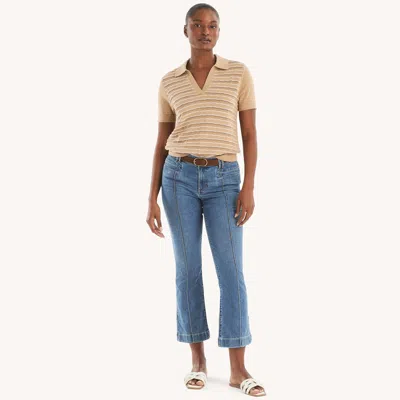 Nautica Womens Mid-rise Demi Bootcut Denim In Blue