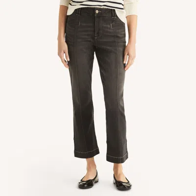 Nautica Womens Mid-rise Demi Bootcut Denim In Black