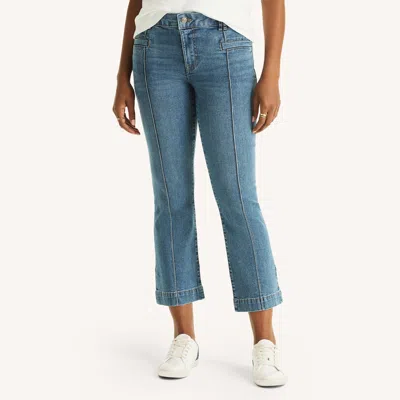 Nautica Womens Mid-rise Demi Bootcut Denim In Blue