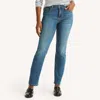 Nautica Womens Mid-rise Straight Denim In Blue