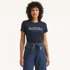 Nautica Womens Ocean Vibe Logo Graphic T-shirt In Blue