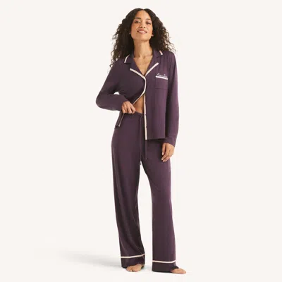 Nautica Womens Pajama Pant Set In Purple