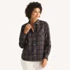 Nautica Womens Plaid Button-up Shirt In Multi