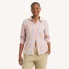 Nautica Womens Plaid Button-up Shirt In Multi