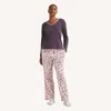 Nautica Womens Printed Pajama Pant Set In Multi