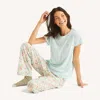 Nautica Womens Printed Pajama Pant Set In Multi