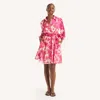 Nautica Womens Printed Shirt Dress In Pink